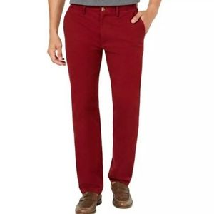 NWT Club Room Classic Fit Chino Burgundy Pants